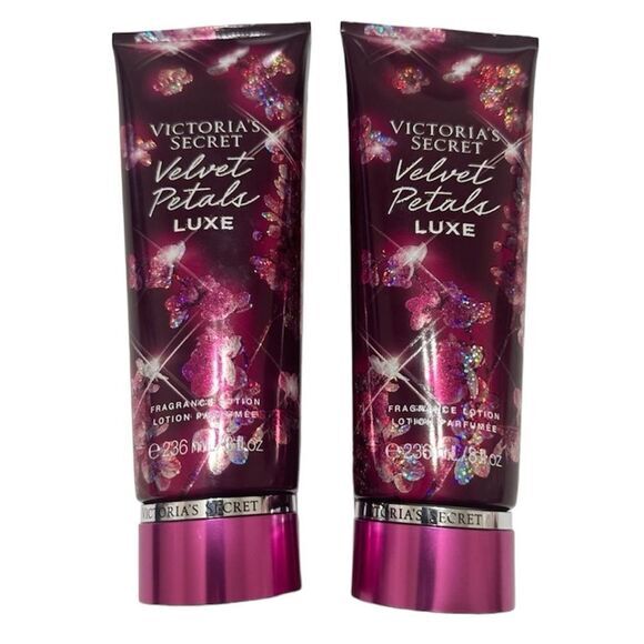 2 VICTORIA'S SECRET VELVET PETALS LUXE LOTION LAVISH STARFLOWER PATCHOULI‎ WOODS - Picture 1 of 4